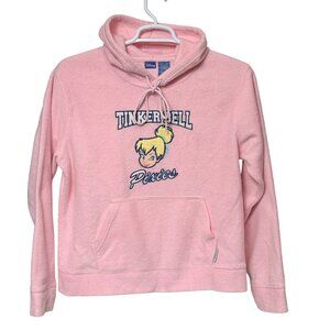 Disney Hoodie Womens XL Pink Polyester Tinker Bell Graphic Pullover Soft